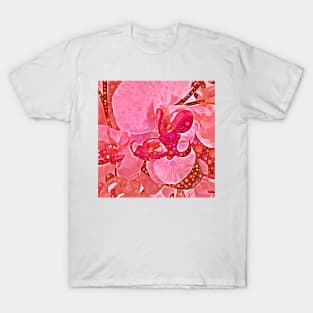 Pink Orchid Digital Abstract T-Shirt